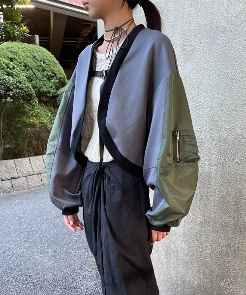 AIC.（エーアイシー）の「MA-1ショートボレロ（カーディガン/ボレロ・レディース・ブラック/チャコールグレー・FREE）」の14枚目の写真