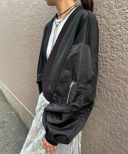 AIC.（エーアイシー）の「MA-1ショートボレロ（カーディガン/ボレロ・レディース・ブラック/チャコールグレー・FREE）」の22枚目の写真