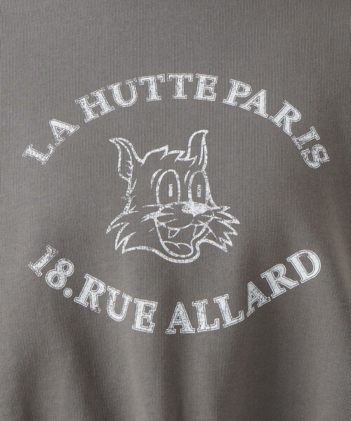 B:MING by BEAMS（ビーミングバイビームス）の「【別注】La Hutte / ロゴ スウェット（スウェット・レディース・グレー/ホワイト系その他5/チャコールグレー・ONE SIZE）」の5枚目の写真