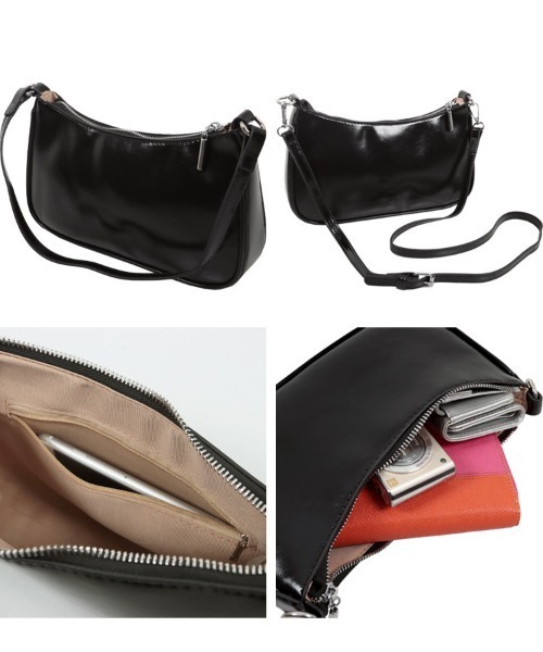 KOBE LETTUCE（コウベレタス）の「ホーボーショルダーバッグ（ショルダーバッグ・レディース・ブラウン/ワイン/ブラック・F）」の10枚目の写真