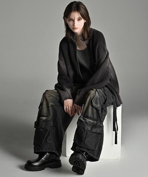 ADRER（アドラー）の「Vintage Make Drivers Knit / ヴィンテージメイクドライバーズニット（ニット/セーター・メンズ・ブラック/ワイン/ネイビー・XS/S/M/L）」の17枚目の写真