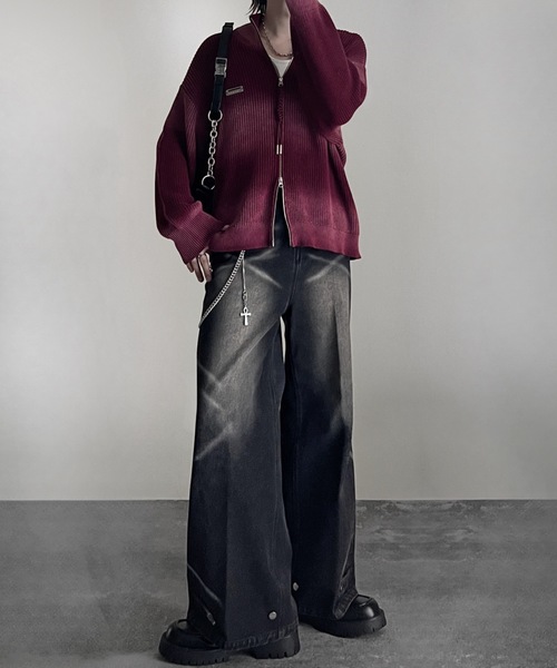 ADRER（アドラー）の「Vintage Make Drivers Knit / ヴィンテージメイクドライバーズニット（ニット/セーター・メンズ・ブラック/ワイン/ネイビー・XS/S/M/L）」の9枚目の写真