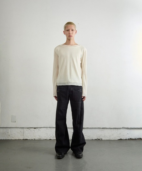 DOUBLE LAYERED LONG SLEEVE T SHIRT（Tシャツ/カットソー）｜NVRFRGT