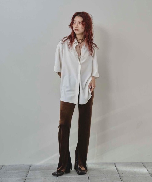 パンツ TODAYFUL Velour Slit Leggings Velour Slit Leggings（フルレングス）｜TODAYFUL（トゥデイフル