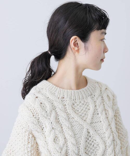 かぐれ（カグレ）の「ペルーアランプルオーバーニット（ニット/セーター・レディース・グレー/アイボリー・FREE）」の4枚目の写真