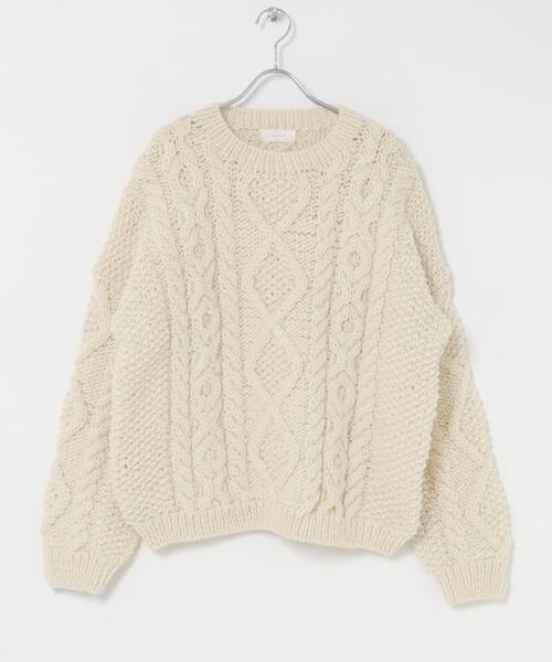 かぐれ（カグレ）の「ペルーアランプルオーバーニット（ニット/セーター・レディース・グレー/アイボリー・FREE）」の7枚目の写真