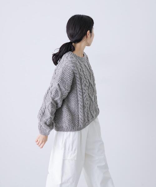 かぐれ（カグレ）の「ペルーアランプルオーバーニット（ニット/セーター・レディース・グレー/アイボリー・FREE）」の10枚目の写真