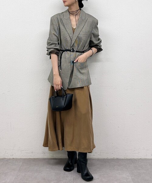 LOUNGEDRESS（ラウンジドレス）の「フィブリルキャミワンピース（ワンピース・レディース・ブラック/キャメル/ブラウン・SMALL/MEDIUM）」の22枚目の写真