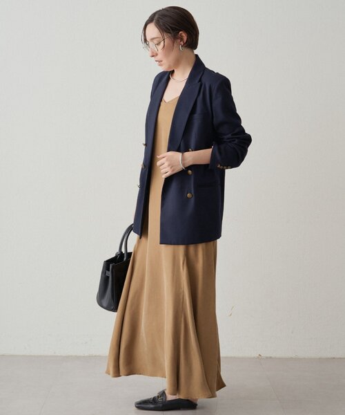 LOUNGEDRESS（ラウンジドレス）の「フィブリルキャミワンピース（ワンピース・レディース・ブラック/キャメル/ブラウン・SMALL/MEDIUM）」の4枚目の写真