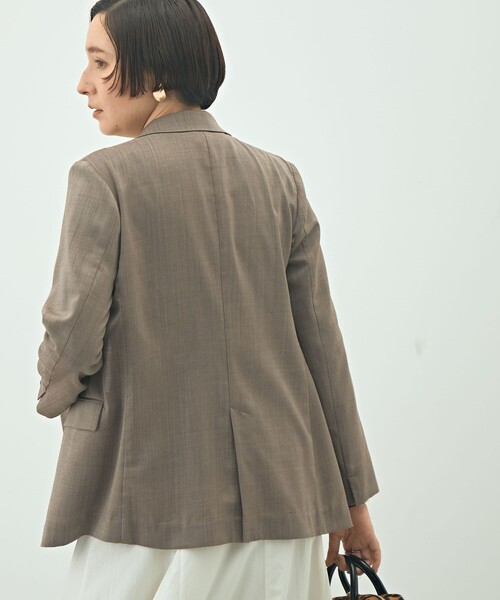 NOLLEY’S（ノーリーズ）の「ウォッシャブルダブルジャケット（テーラードジャケット・レディース・ブラウン/ネイビー・38/36）」の9枚目の写真