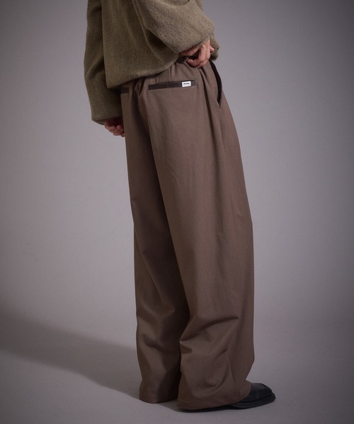 [高級] PAPAS カシミヤ混 2タック ウールスラックス 高級] PAPAS カシミヤ混 2タック ウールスラックス 本物保証，得価