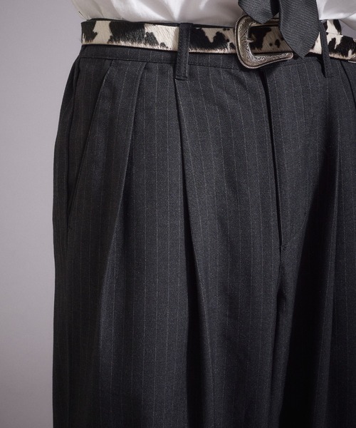 Perushu(ペルーシュ)の「ウールタッチ 2タックワイドスラックスパンツ(スラックス・メンズ・ブラック/グレー/ブラウン・MEDIUM/SMALL/LARGE)」の17枚目の写真