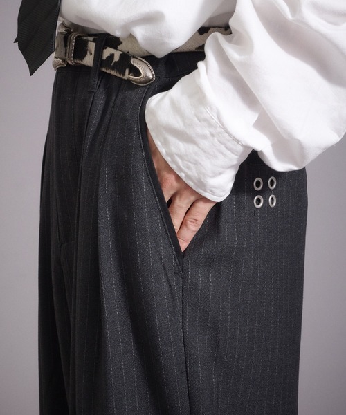 Perushu(ペルーシュ)の「ウールタッチ 2タックワイドスラックスパンツ(スラックス・メンズ・ブラック/グレー/ブラウン・MEDIUM/SMALL/LARGE)」の19枚目の写真