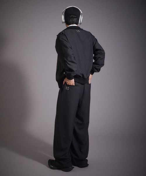 Perushu(ペルーシュ)の「ウールタッチ 2タックワイドスラックスパンツ(スラックス・メンズ・ブラック/グレー/ブラウン・MEDIUM/SMALL/LARGE)」の11枚目の写真