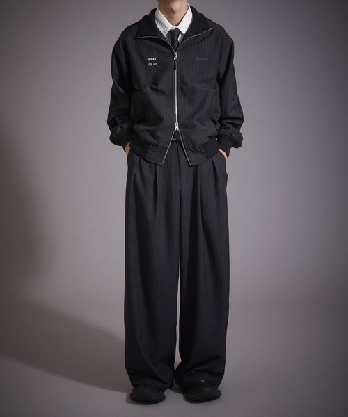 Perushu(ペルーシュ)の「ウールタッチ 2タックワイドスラックスパンツ(スラックス・メンズ・ブラック/グレー/ブラウン・MEDIUM/SMALL/LARGE)」の13枚目の写真