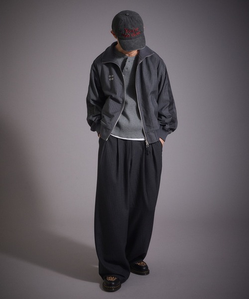 Perushu(ペルーシュ)の「ウールタッチ 2タックワイドスラックスパンツ(スラックス・メンズ・ブラック/グレー/ブラウン・MEDIUM/SMALL/LARGE)」の12枚目の写真