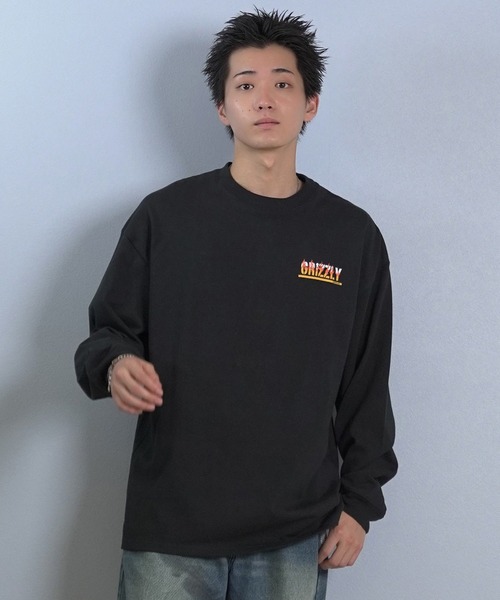 GRIZZLY(グリズリー)の「GRIZZLY/グリズリー 長袖Tシャツ/ロンT バックプリント G25FW-4402(Tシャツ/カットソー・メンズ・ホワイト/ブラック・XL/L/M)」の9枚目の写真