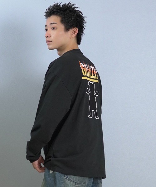 GRIZZLY(グリズリー)の「GRIZZLY/グリズリー 長袖Tシャツ/ロンT バックプリント G25FW-4402(Tシャツ/カットソー・メンズ・ホワイト/ブラック・XL/L/M)」の10枚目の写真