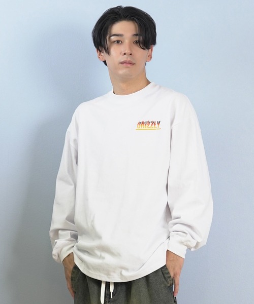GRIZZLY(グリズリー)の「GRIZZLY/グリズリー 長袖Tシャツ/ロンT バックプリント G25FW-4402(Tシャツ/カットソー・メンズ・ホワイト/ブラック・XL/L/M)」の3枚目の写真