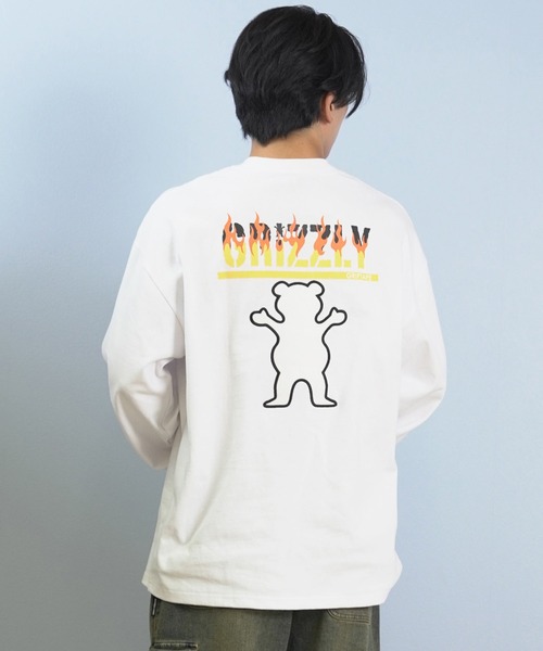 セール】GRIZZLY/グリズリー 長袖Tシャツ/ロンT バックプリント G25FW