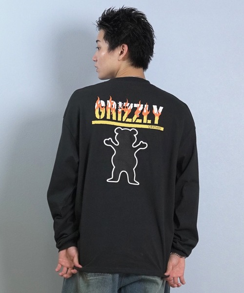 GRIZZLY(グリズリー)の「GRIZZLY/グリズリー 長袖Tシャツ/ロンT バックプリント G25FW-4402(Tシャツ/カットソー・メンズ・ホワイト/ブラック・XL/L/M)」の11枚目の写真