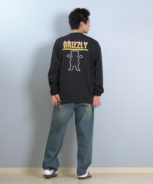 GRIZZLY(グリズリー)の「GRIZZLY/グリズリー 長袖Tシャツ/ロンT バックプリント G25FW-4402(Tシャツ/カットソー・メンズ・ホワイト/ブラック・XL/L/M)」の13枚目の写真