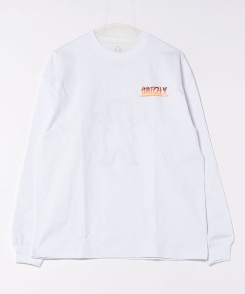GRIZZLY(グリズリー)の「GRIZZLY/グリズリー 長袖Tシャツ/ロンT バックプリント G25FW-4402(Tシャツ/カットソー・メンズ・ホワイト/ブラック・XL/L/M)」の16枚目の写真