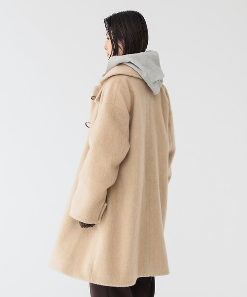 モンゴメリー ✨ダッフルコート ヘリンボーン　ベージュ　メンズM レディースXL モンゴメリー ✨ダッフルコート ヘリンボーン ベージュ メンズM