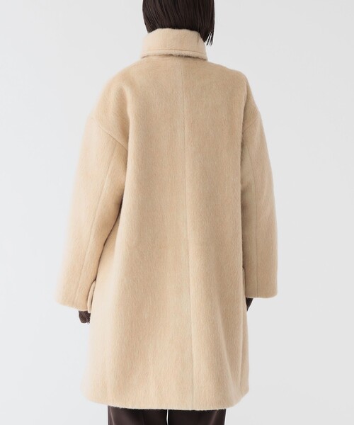 アンダーカバーイズム ダッフルコート ヘリンボーン ベージュ M アルパカ セール】【2/5再値下げ】maturely / シャギー ヘリンボーン ダッフル