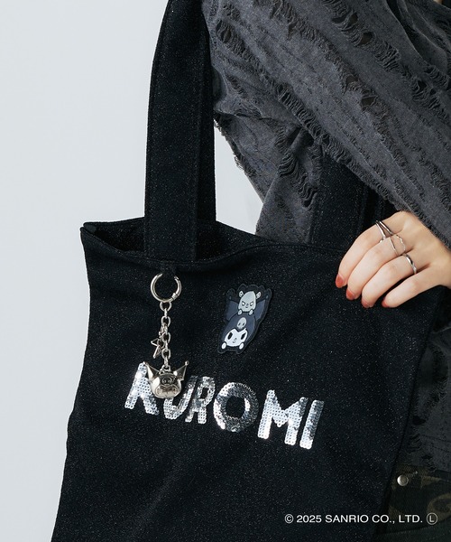 sanrio（サンリオ）の「【WEB限定商品】【ELGAES限定】Sanrio characters(サンリオキャラクターズ)トートバッグ クロミ・ハローキティ SAN-0121（トートバッグ・レディース・シルバー/ブラック・FREE）」の4枚目の写真
