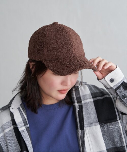 VENCEEXCHANGE(ヴァンスエクスチェンジ)の「シンプルボアキャップ(キャップ・レディース・アイボリー/ブラック/ブラウン・FREE)」の7枚目の写真