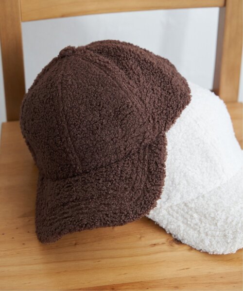 VENCEEXCHANGE(ヴァンスエクスチェンジ)の「シンプルボアキャップ(キャップ・レディース・アイボリー/ブラック/ブラウン・FREE)」の8枚目の写真