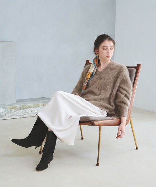 超美品　ユナイテッドアローズ　フォックスカシミヤ ニット UNITED ARROWS ニット セーター フォックスカシミヤ Vネック