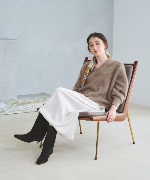 フォックスカシミヤ Vネック ニット（ニット/セーター）｜UNITED