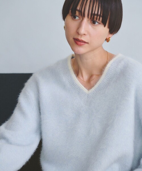 フォックスカシミヤ Vネック ニット（ニット/セーター）｜UNITED