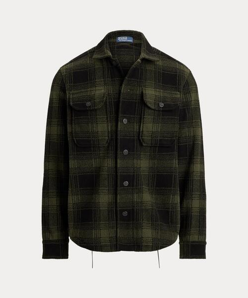 チェック パイル フリース シャツ ジャケット（カバーオール）｜POLO