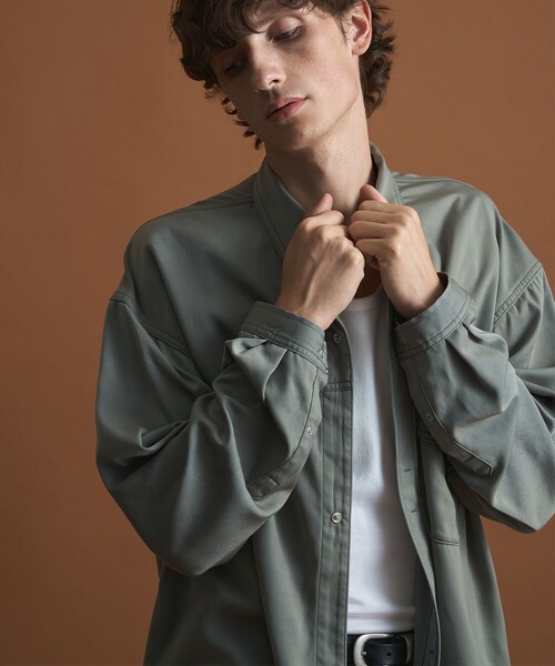 PUBLIC TOKYO（パブリックトウキョウ）の「【SHIOTA × PUBLIC TOKYO】ウエスタンキュプラシャツ（シャツ/ブラウス・メンズ・オフホワイト/セージグリーン/ライトブルー・1/2）」の2枚目の写真