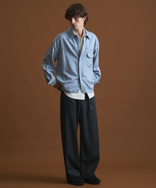 PUBLIC TOKYO（パブリックトウキョウ）の「【SHIOTA × PUBLIC TOKYO】ウエスタンキュプラシャツ（シャツ/ブラウス・メンズ・オフホワイト/セージグリーン/ライトブルー・1/2）」の9枚目の写真