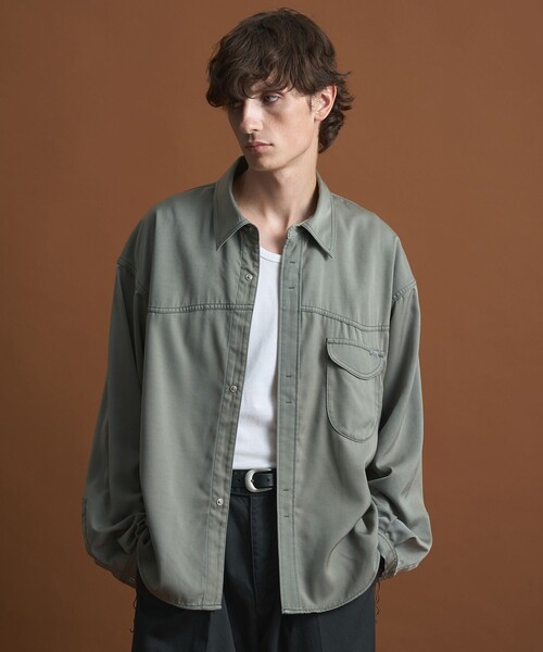 PUBLIC TOKYO（パブリックトウキョウ）の「【SHIOTA × PUBLIC TOKYO】ウエスタンキュプラシャツ（シャツ/ブラウス・メンズ・オフホワイト/セージグリーン/ライトブルー・1/2）」の11枚目の写真