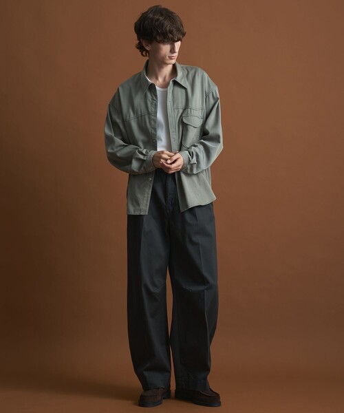 PUBLIC TOKYO（パブリックトウキョウ）の「【SHIOTA × PUBLIC TOKYO】ウエスタンキュプラシャツ（シャツ/ブラウス・メンズ・オフホワイト/セージグリーン/ライトブルー・1/2）」の15枚目の写真