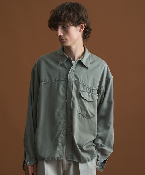 PUBLIC TOKYO（パブリックトウキョウ）の「【SHIOTA × PUBLIC TOKYO】ウエスタンキュプラシャツ（シャツ/ブラウス・メンズ・オフホワイト/セージグリーン/ライトブルー・1/2）」の18枚目の写真