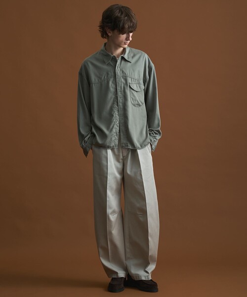 PUBLIC TOKYO（パブリックトウキョウ）の「【SHIOTA × PUBLIC TOKYO】ウエスタンキュプラシャツ（シャツ/ブラウス・メンズ・オフホワイト/セージグリーン/ライトブルー・1/2）」の20枚目の写真