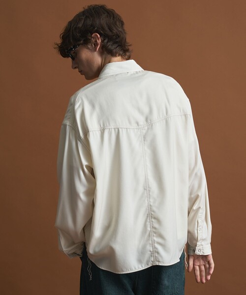 PUBLIC TOKYO（パブリックトウキョウ）の「【SHIOTA × PUBLIC TOKYO】ウエスタンキュプラシャツ（シャツ/ブラウス・メンズ・オフホワイト/セージグリーン/ライトブルー・1/2）」の21枚目の写真