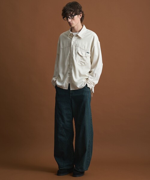 PUBLIC TOKYO（パブリックトウキョウ）の「【SHIOTA × PUBLIC TOKYO】ウエスタンキュプラシャツ（シャツ/ブラウス・メンズ・オフホワイト/セージグリーン/ライトブルー・1/2）」の22枚目の写真