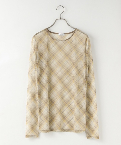 LOWRYS FARM（ローリーズファーム）の「アソートシアープルオーバーＬＳ　600772（Tシャツ/カットソー・レディース・アイボリー/チェック/イエロー/ブラック/ピンク/ホワイト/ネイビー/ブルー・FREE）」の6枚目の写真