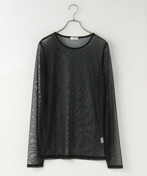 LOWRYS FARM（ローリーズファーム）の「アソートシアープルオーバーＬＳ　600772（Tシャツ/カットソー・レディース・アイボリー/チェック/イエロー/ブラック/ピンク/ホワイト/ネイビー/ブルー・FREE）」の3枚目の写真