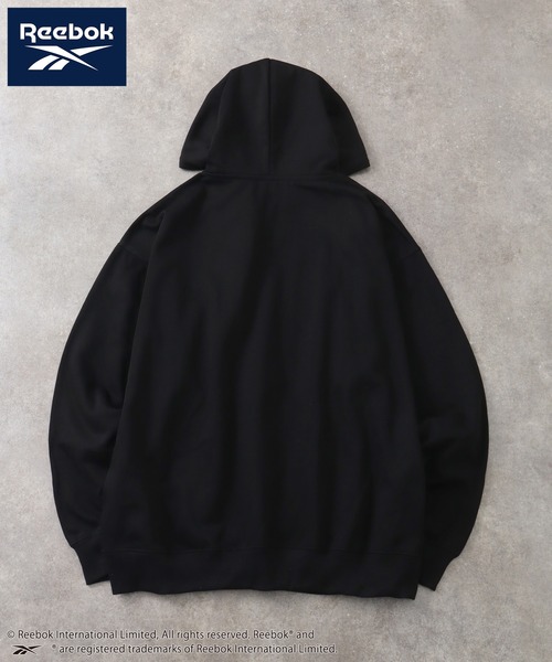 Reebok（リーボック）の「【Reebok/リーボック】裏起毛 刺繍ロゴ スウェット プルオーバーパーカー（パーカー・メンズ・杢グレー/ブラック/ホワイト/ネイビー・M/L/LL）」の12枚目の写真