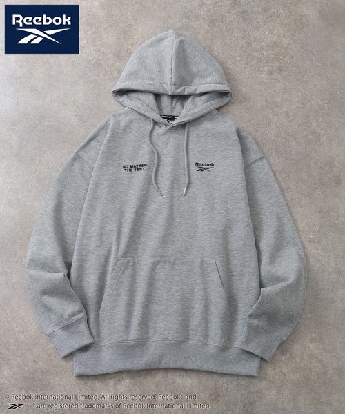 Reebok（リーボック）の「【Reebok/リーボック】裏起毛 刺繍ロゴ スウェット プルオーバーパーカー（パーカー・メンズ・杢グレー/ブラック/ホワイト/ネイビー・M/L/LL）」の14枚目の写真