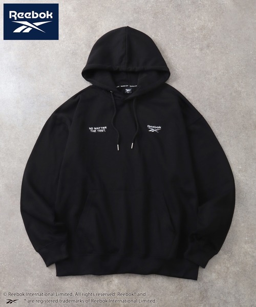 Reebok（リーボック）の「【Reebok/リーボック】裏起毛 刺繍ロゴ スウェット プルオーバーパーカー（パーカー・メンズ・杢グレー/ブラック/ホワイト/ネイビー・M/L/LL）」の5枚目の写真