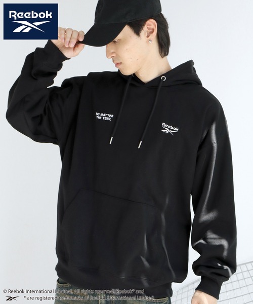 Reebok（リーボック）の「【Reebok/リーボック】裏起毛 刺繍ロゴ スウェット プルオーバーパーカー（パーカー・メンズ・杢グレー/ブラック/ホワイト/ネイビー・M/L/LL）」の6枚目の写真
